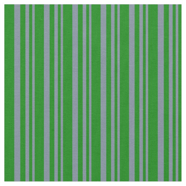 Light Slate Gray & Green Lines Pattern Fabric (Close Up)