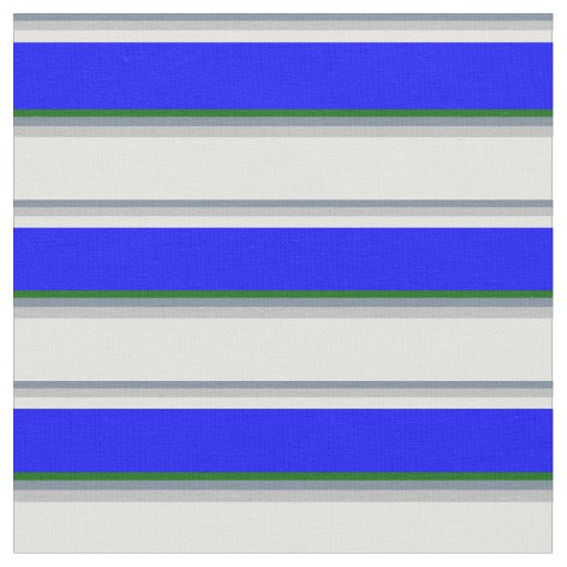 Light Slate Gray, Grey, Light Cyan, Blue & Green Fabric