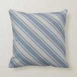 [ Thumbnail: Light Slate Gray & Grey Lines/Stripes Pattern Throw Pillow ]