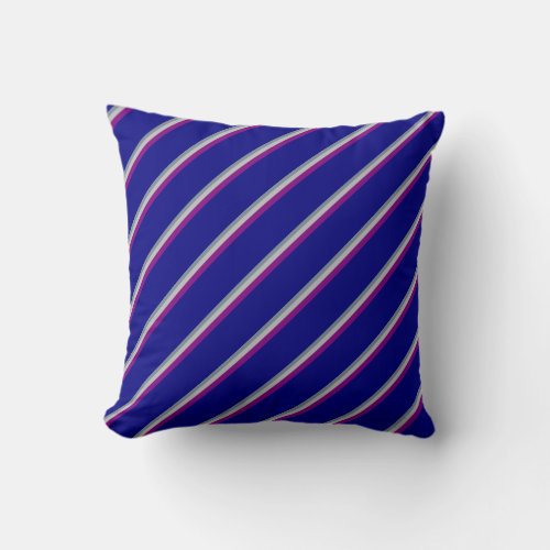 Light Slate Gray Grey Purple and Blue Colored Throw Pillow