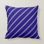 [ Thumbnail: Light Slate Gray, Grey, Purple, and Blue Colored Throw Pillow ]