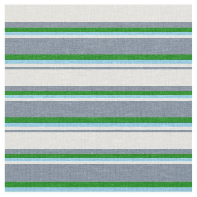 Light Slate Gray, Light Cyan, Sky Blue, and Green Fabric (Close Up)