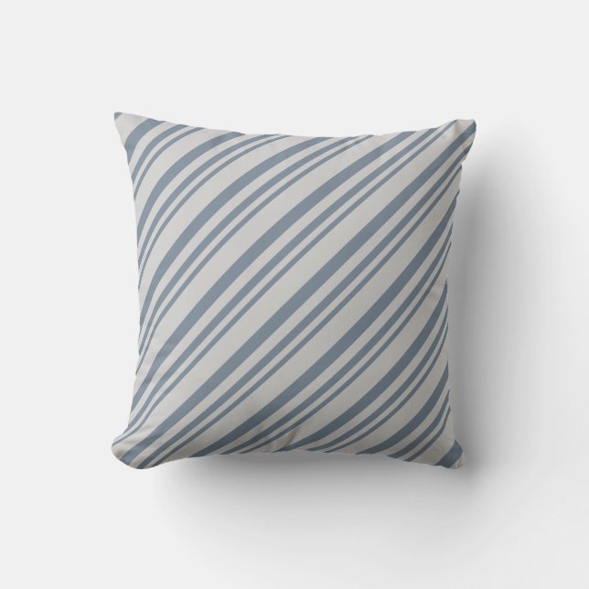 Light Slate Gray & Light Gray Colored Pattern Throw Pillow (Front)