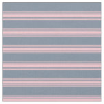 [ Thumbnail: Light Slate Gray & Pink Colored Stripes Fabric ]
