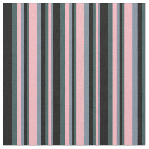 Light Slate Gray, Pink, Dark Slate Gray & Black Fabric