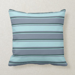 Light Slate Gray, Powder Blue, and Dark Slate Gray Throw Pillow