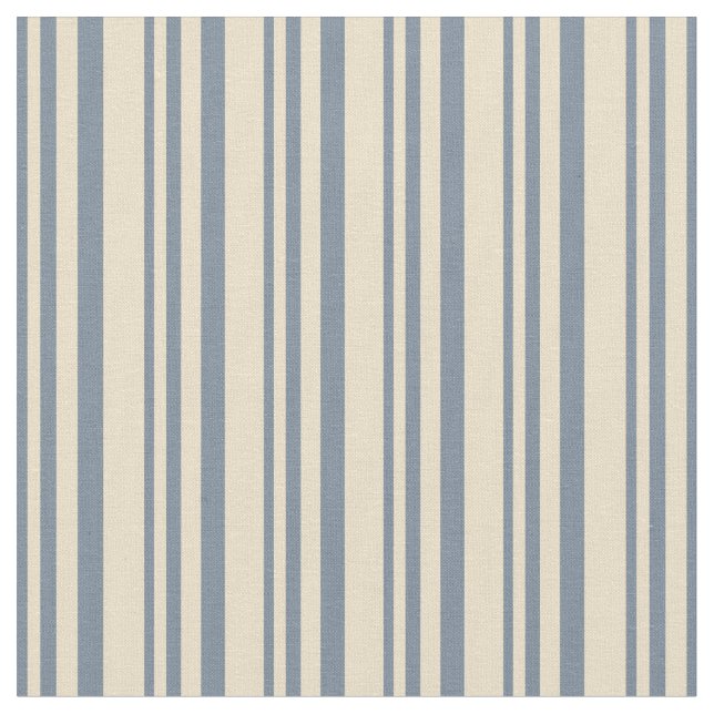 Light Slate Gray & Tan Colored Stripes Fabric (Close Up)