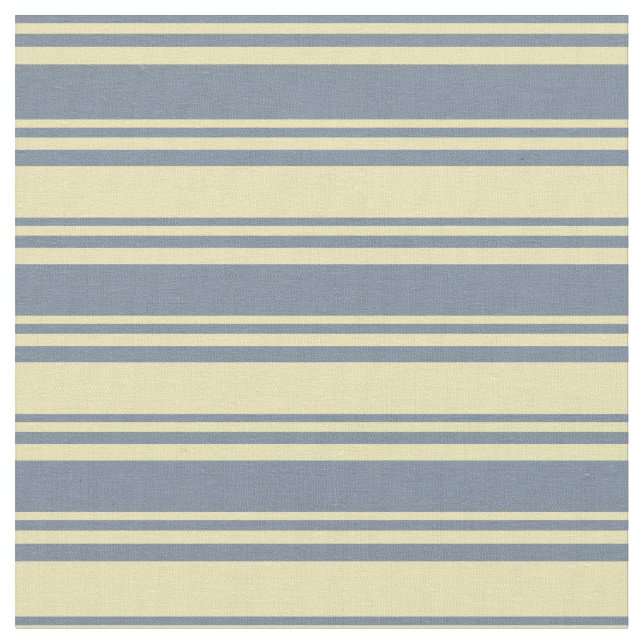 Light Slate Gray & Tan Lined/Striped Pattern Fabric (Close Up)