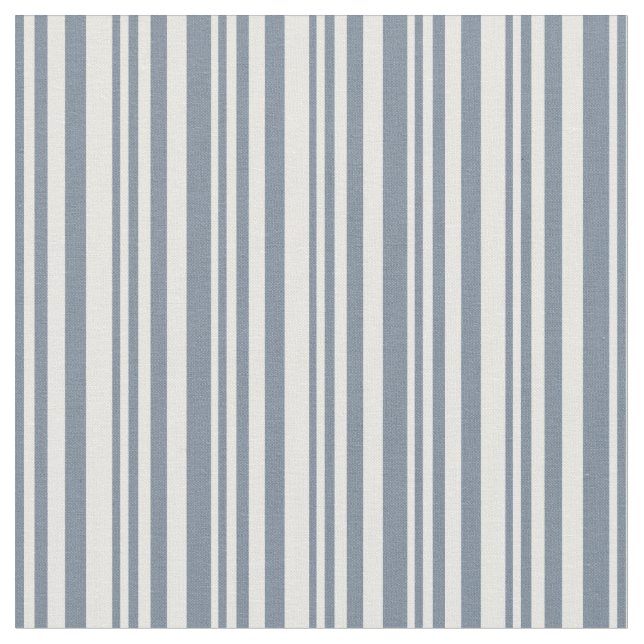 Light Slate Gray & White Stripes Pattern Fabric (Close Up)