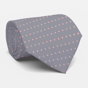 Light Slate Grey and Blush Polka Dots Tie,Ties Tie