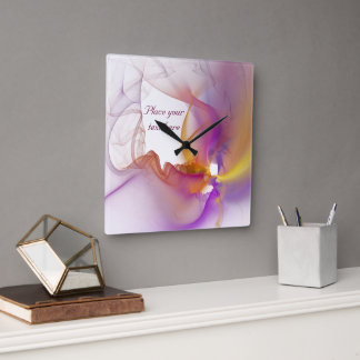 Light Smoke Square Wall Clock