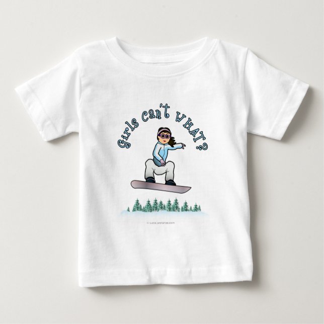 Light Snowboarder Baby T-Shirt (Front)