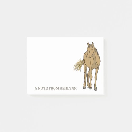 Light Sorrel Brown Horse Realistic Illustration Post_it Notes