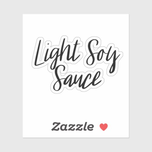 Light Soy Sauce Storage Sticker