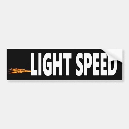Light Speed Bumper Sticker