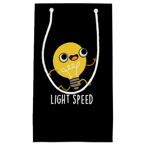 Light Speed Funny Running Bulb Pun Dark BG Small Gift Bag