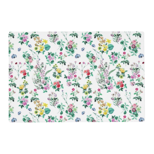 Light Spring Floral Pattern Placemat (Front)