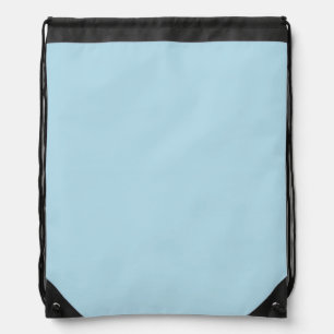Light Spun Sugar Blue, Solid Color Pastel Blue Drawstring Bag
