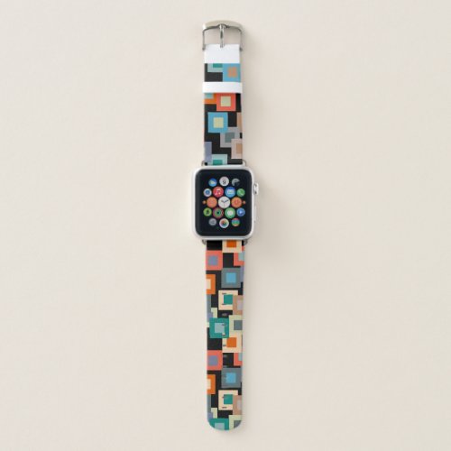Light Squares on Dark  Apple Watch Band