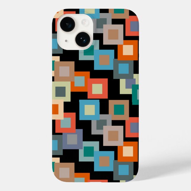 Light Squares on Dark Case-Mate iPhone Case (Back)