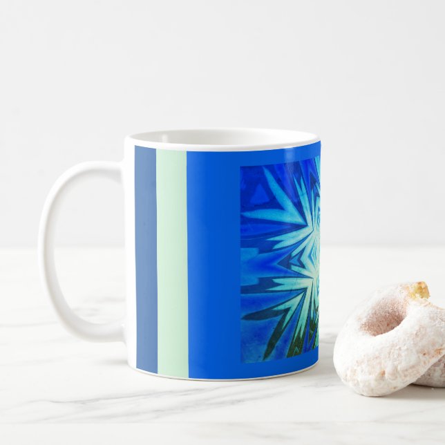 LIGHT STAR BEAUTIFUL DARK BLUE RMdesignflo55 Coffee Mug (With Donut)