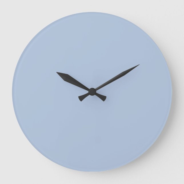 Light Steel Blue Solid Color Large Clock (Front)