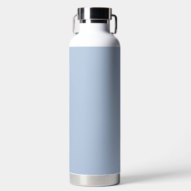 Light Steel Blue Solid Color Water Bottle (Front)