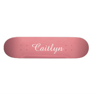 Light Strawberry Pink Customizable Skateboard