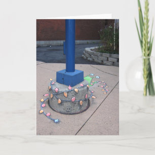 Light-Stringing Sluggo Holiday Card