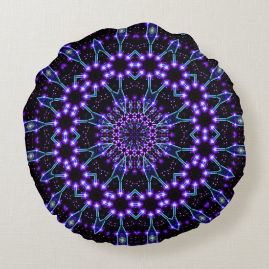 Light Structures Mandala Round Pillow