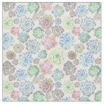 Light succulents design fabric