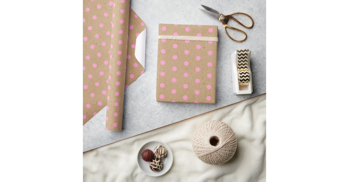 Kraft Polka Dot Wrapping Paper