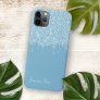 Light Summer Sky Blue Glitter Art Pattern iPhone 11 Pro Max Case