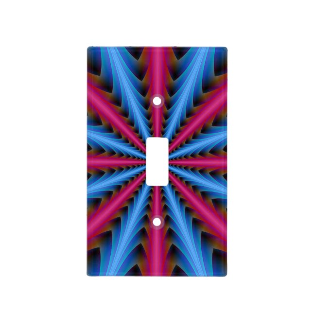 Light Switch Cover  16 Segments in Pink and Blue (Front)
