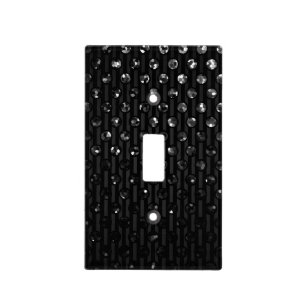 Light Switch Cover Black Sparkley Jewels