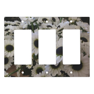 Light Switch Cover - Black & White Daisy