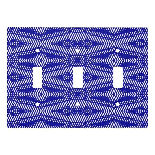 Light Switch Cover, Blue & white classic design  Cover (Front)
