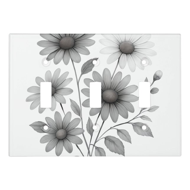 Light Switch Cover - Daisy Design - Corrine & Co (Front)