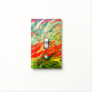 Light Switch Cover "Feather Blast Greenleaf"