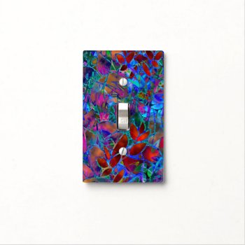 Light Switch Cover Floral Abstract Stained Glass by Medusa81 at Zazzle