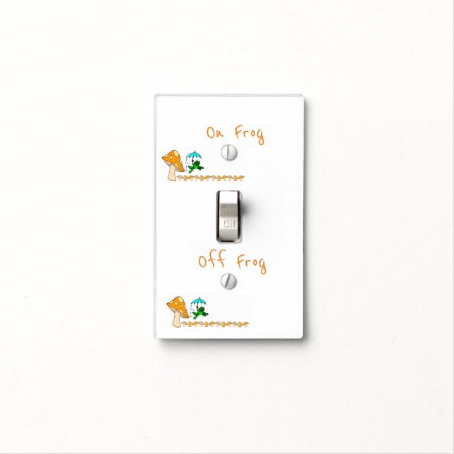 Light Switch Cover Frog Mushroom  (In Situ)