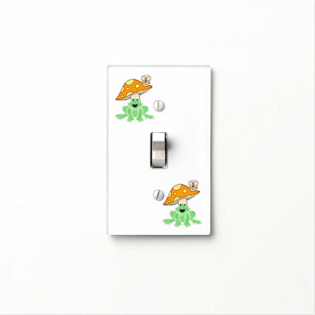 Light Switch Cover Frog Mushroom Butterfly (In Situ)