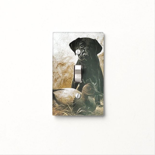 Light Switch Cover Labrador Duck Decoy Retriever (In Situ)