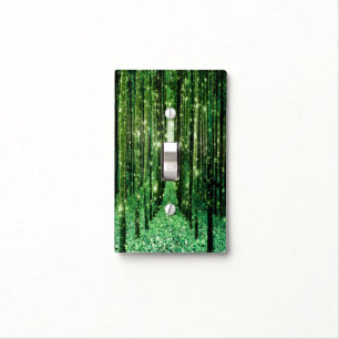 Light Switch Cover Magical Forest Green Mystery