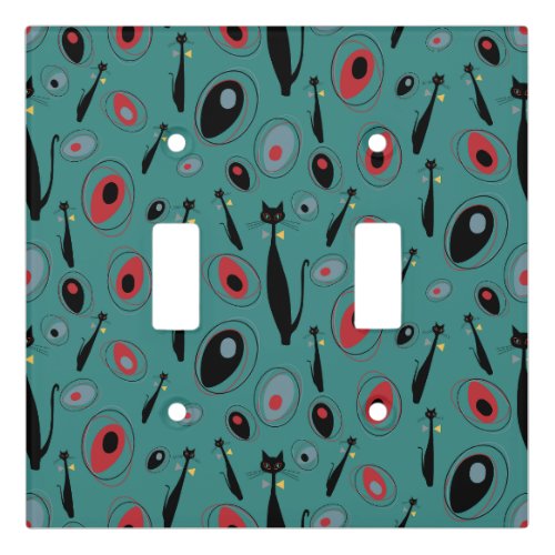 Light Switch Cover  MidCentury Modern Atomic Cats