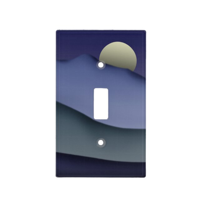 Light Switch Cover Mt Tamalpais and Moon Landscape (Front)