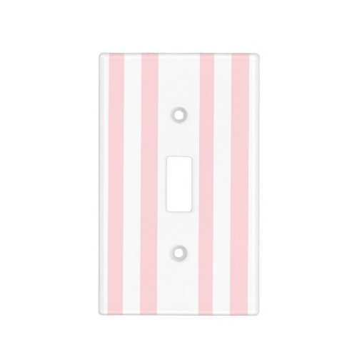Light Switch Cover Pink & White Gold Black Stripe