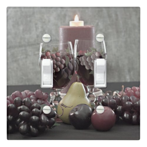 Light switch Cover Plates Fruit Wine and Candle 