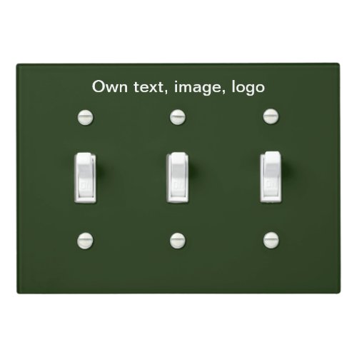 Light Switch Cover Triple Toggle uni Green