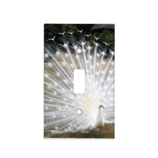 Light Switch Cover-White Peacock Cover
